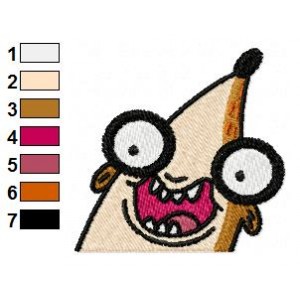 Rigby Face Embroidery Design